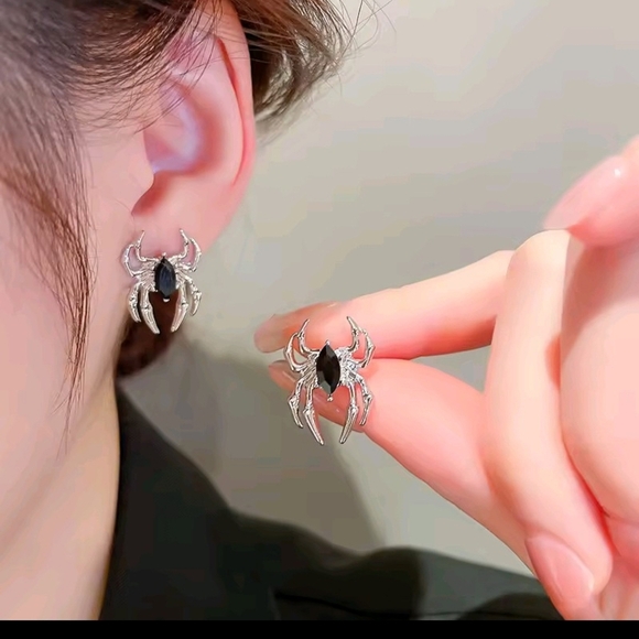 Silver Statement Earrings - Picture 5 of 8